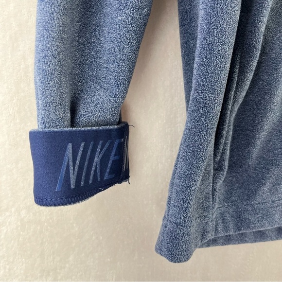 Nike Therma Fleece Tunic Blue/Gray Pullover Funnel Neck Women's Small Soft - Picture 4 of 10